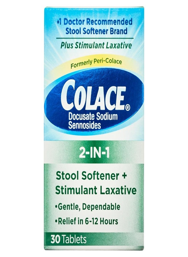 Colace 2-in-1 Tablets - 30 ct, Pack of 4 - Image 1